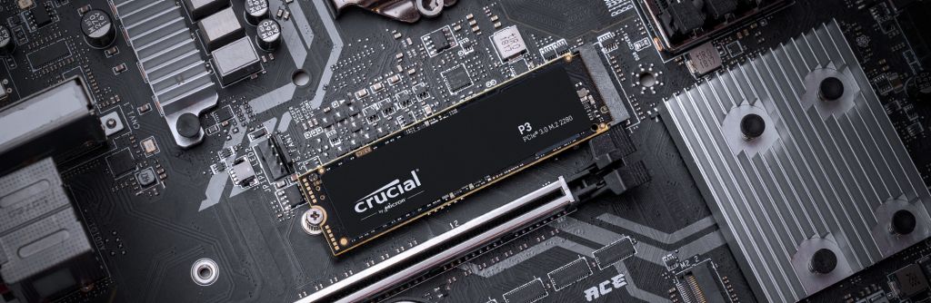 CRUCIAL DISQUE SSD Interne 2To M.2 PCIe Gen3 NVMe 3500Mo/s P3