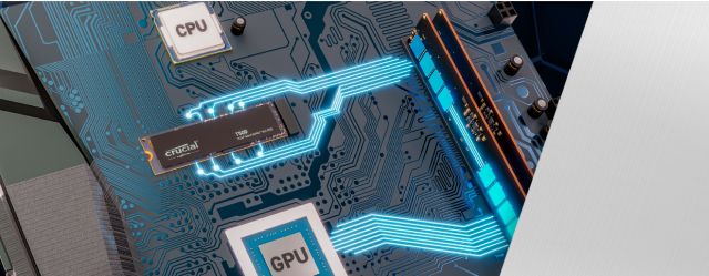 Crucial T500 1TB TLC NAND PCIe Gen 4 x4 NVMe M.2 Internal SSD w/ Heatsink -  Micro Center